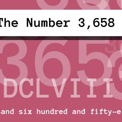 About The Number 3,658