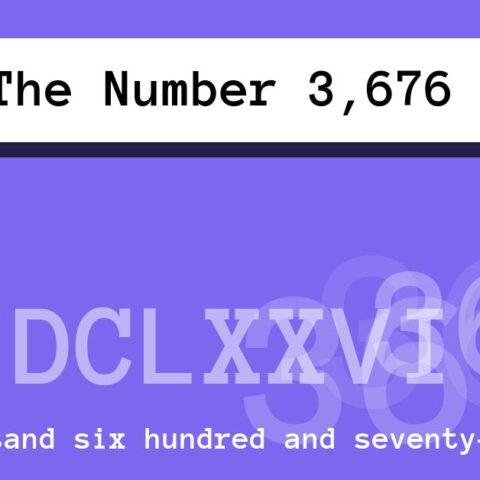 About The Number 3,676