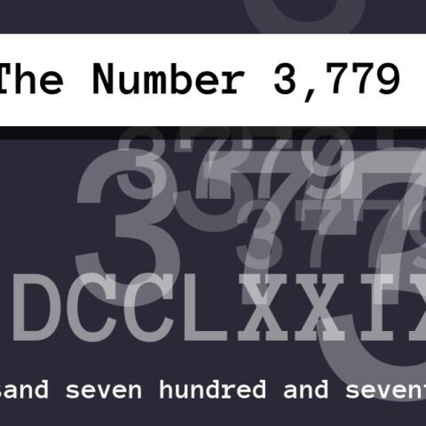 About The Number 3,779