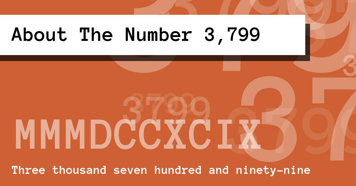 About The Number 3,799