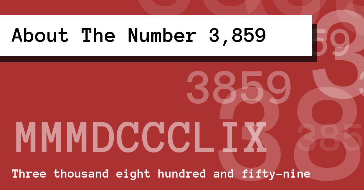 About The Number 3,859
