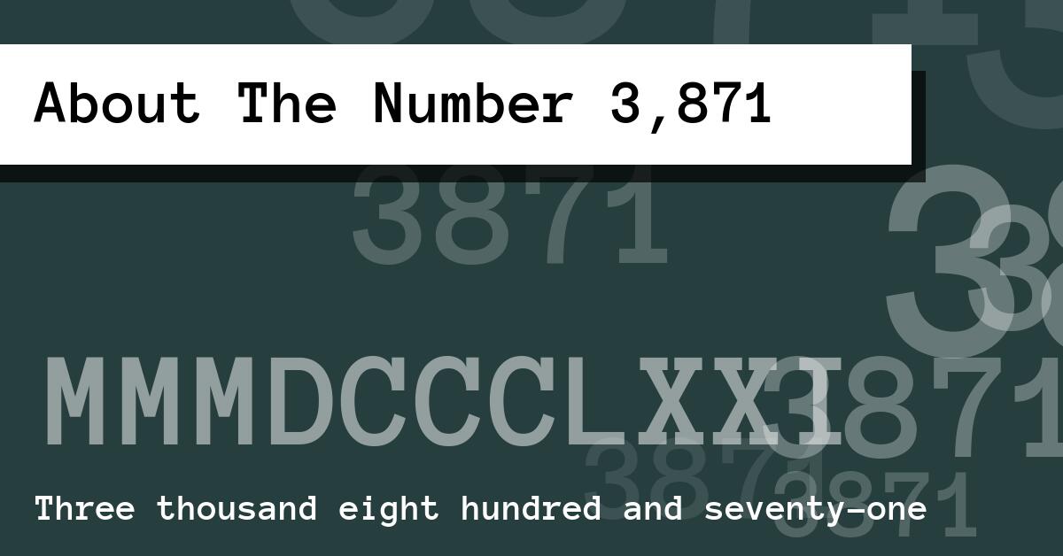 About The Number 3,871