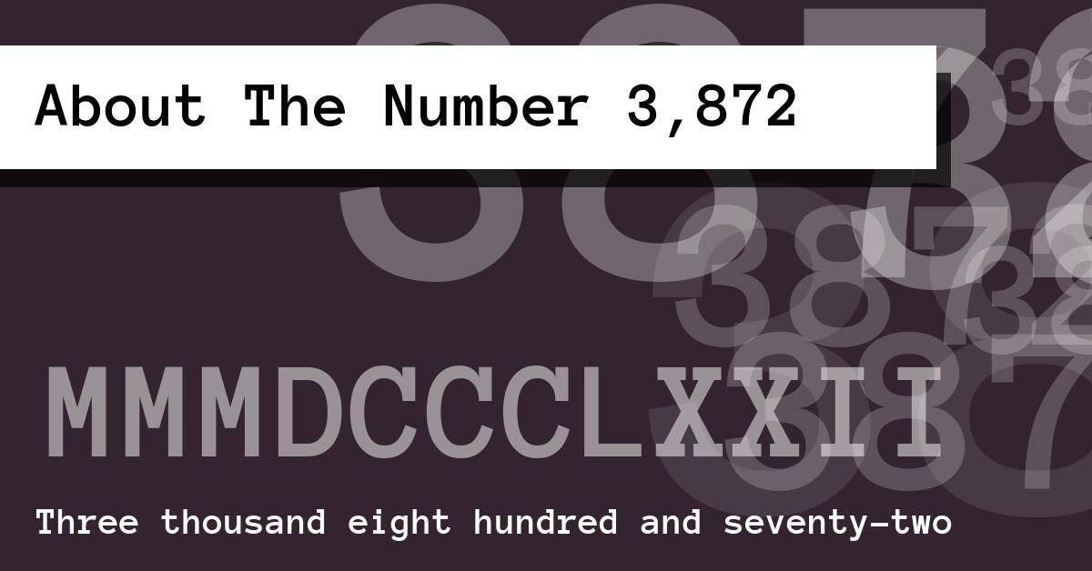 About The Number 3,872
