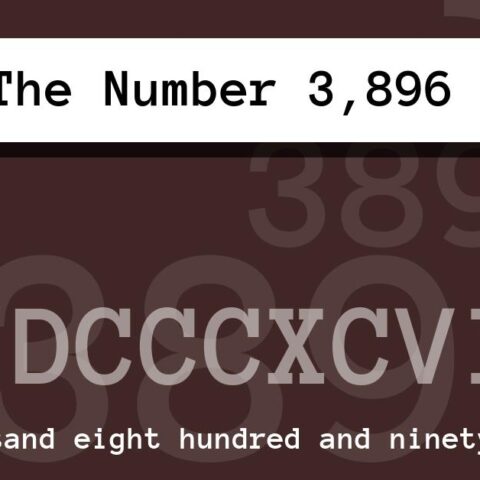 About The Number 3,896