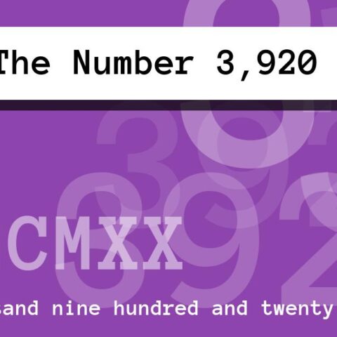 About The Number 3,920
