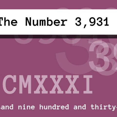 About The Number 3,931