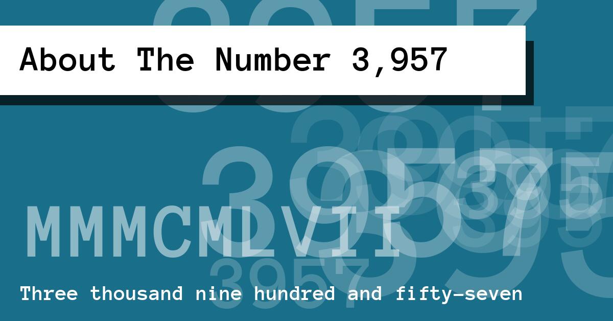 About The Number 3,957