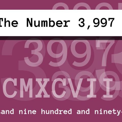 About The Number 3,997
