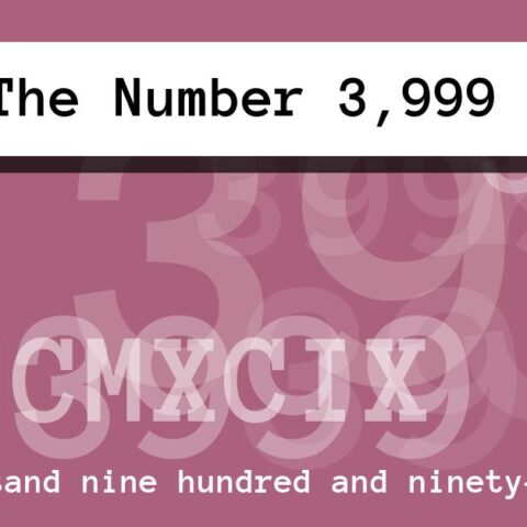 About The Number 3,999