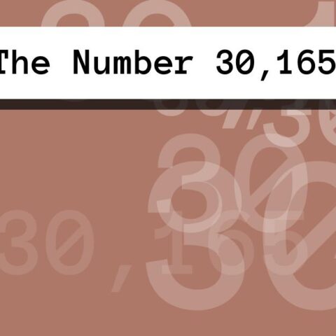 About The Number 30,165