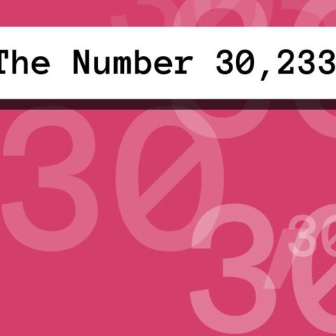 About The Number 30,233