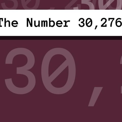 About The Number 30,276
