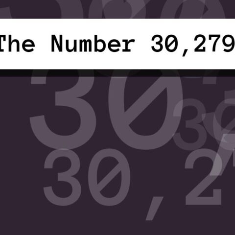 About The Number 30,279
