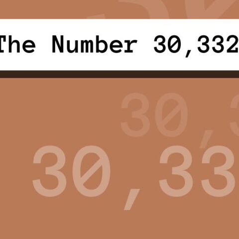 About The Number 30,332