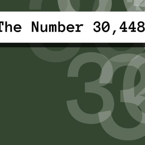 About The Number 30,448