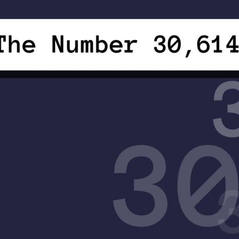 About The Number 30,614