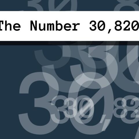 About The Number 30,820