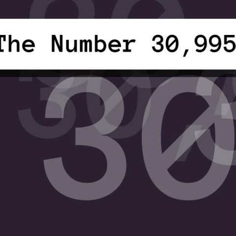 About The Number 30,995