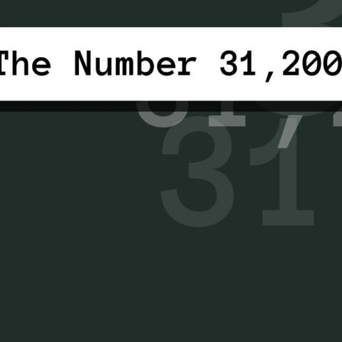 About The Number 31,200