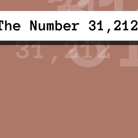 About The Number 31,212