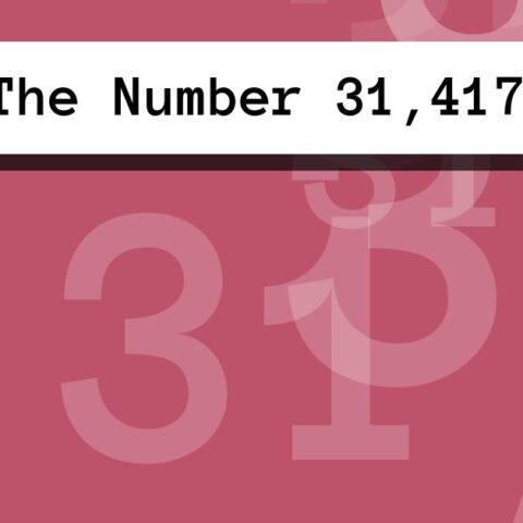 About The Number 31,417