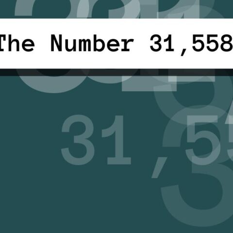 About The Number 31,558
