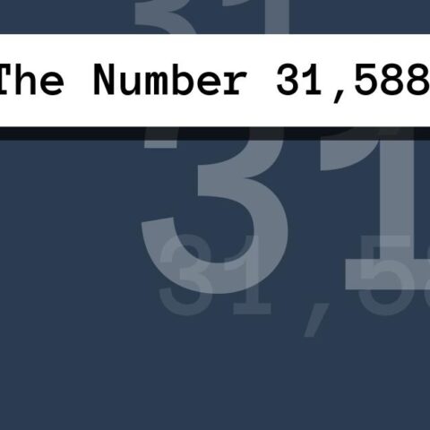 About The Number 31,588