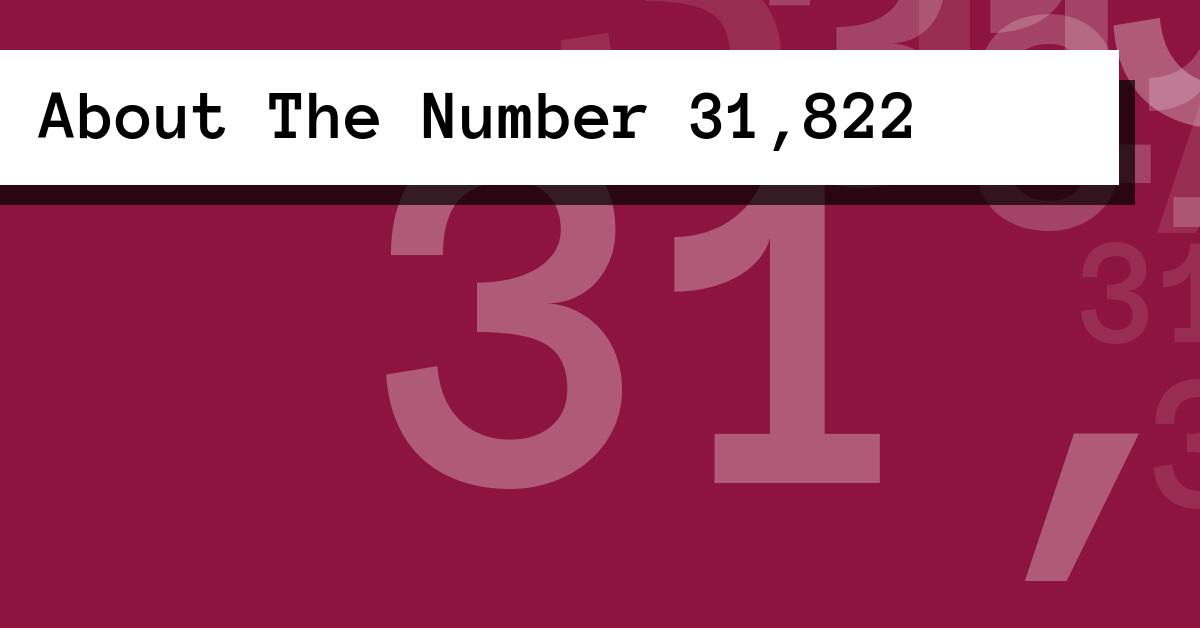 About The Number 31,822