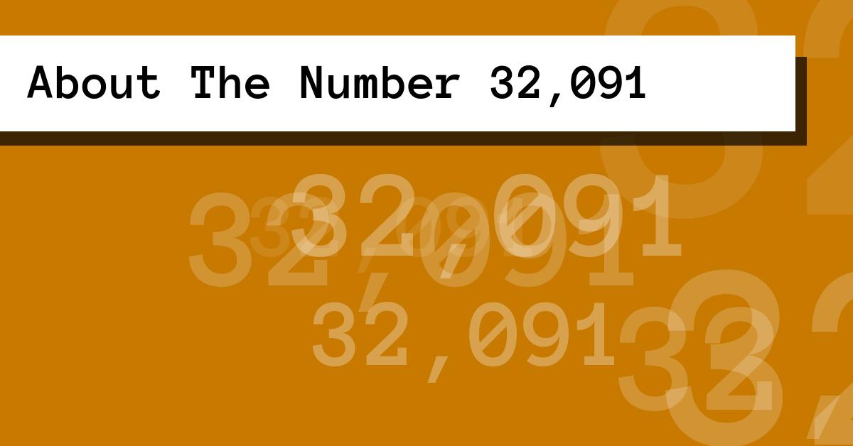 About The Number 32,091