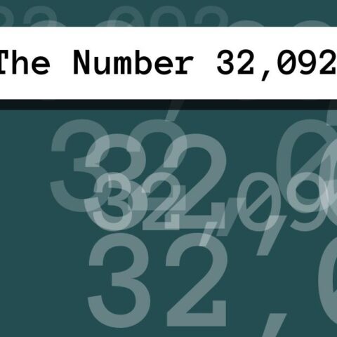About The Number 32,092