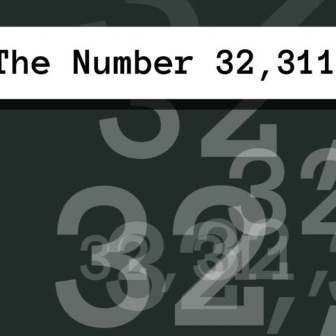 About The Number 32,311