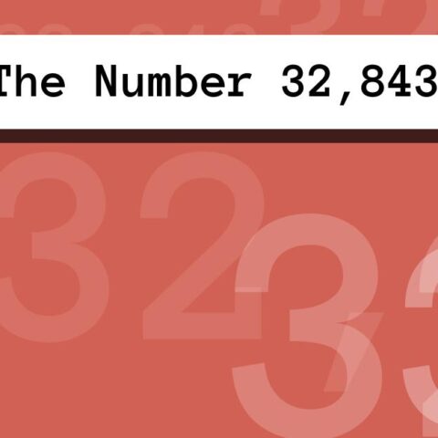 About The Number 32,843