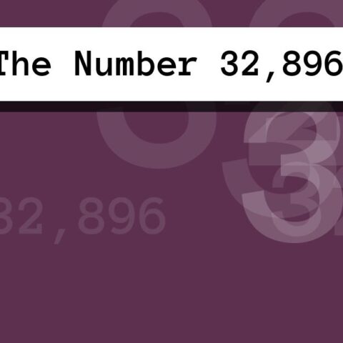 About The Number 32,896