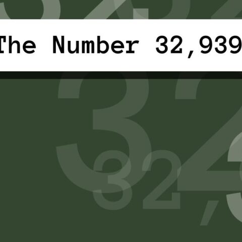 About The Number 32,939