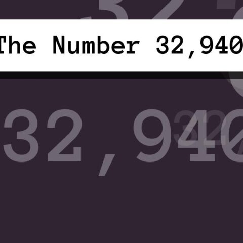 About The Number 32,940
