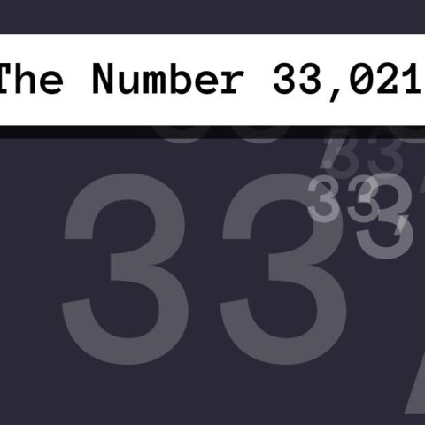 About The Number 33,021