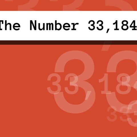 About The Number 33,184