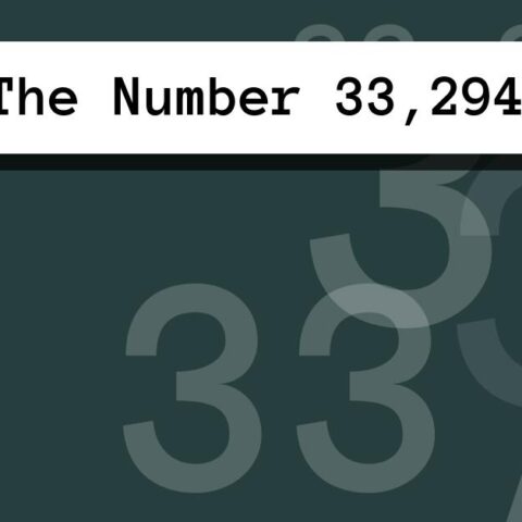 About The Number 33,294