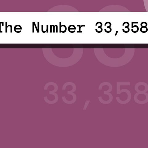 About The Number 33,358
