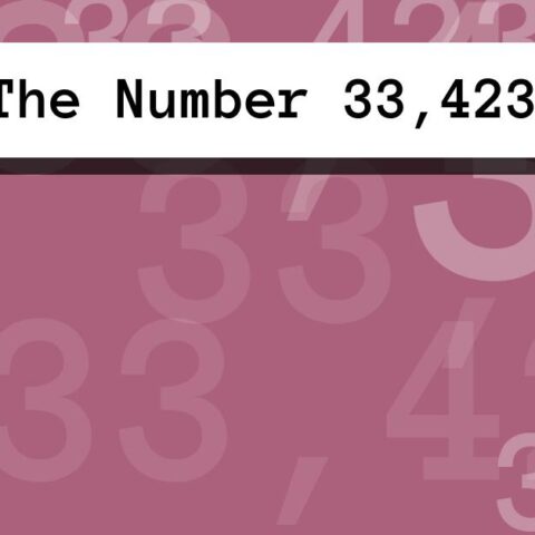 About The Number 33,423