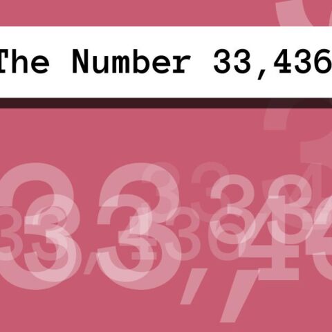 About The Number 33,436