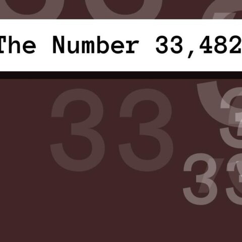 About The Number 33,482