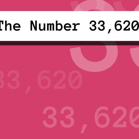About The Number 33,620