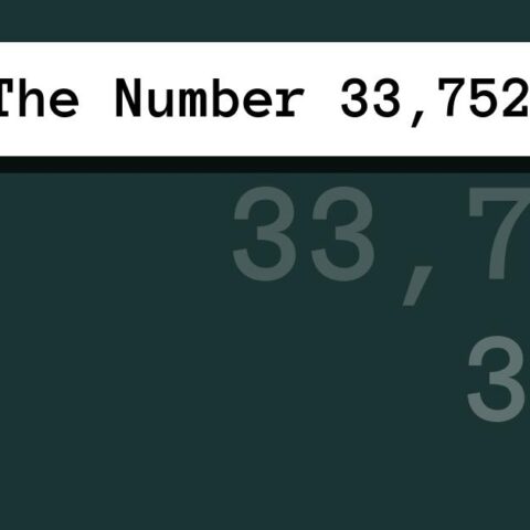 About The Number 33,752