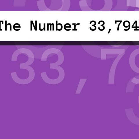 About The Number 33,794