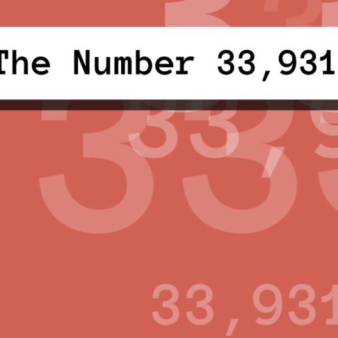 About The Number 33,931