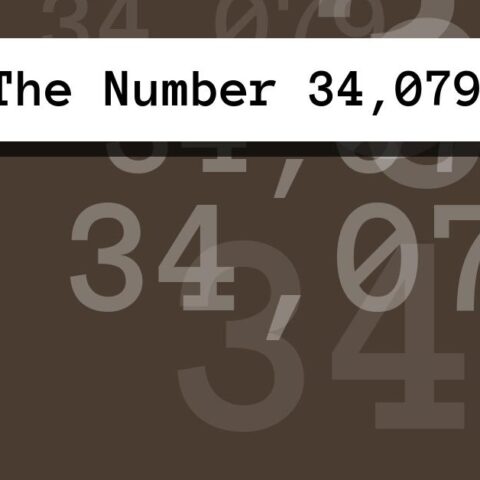 About The Number 34,079