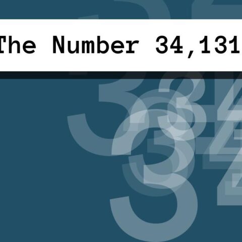 About The Number 34,131