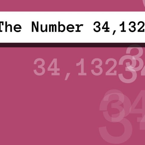 About The Number 34,132