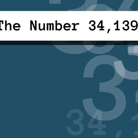About The Number 34,139